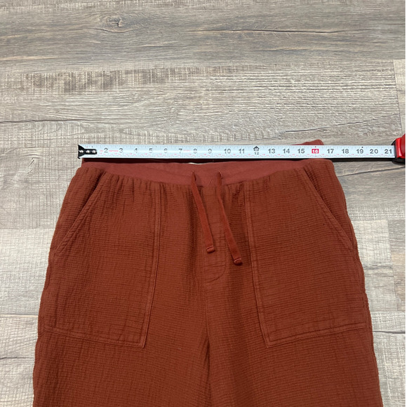 Madewell Waffleback Jogger Pants Womens Large Brown Boho Casual Pull On ND060 - Picture 7 of 10